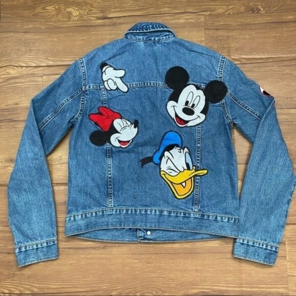NWT Zara Printed Denim jacket Mickey Disney 6855 Women Size Small - Picture 7 of 12